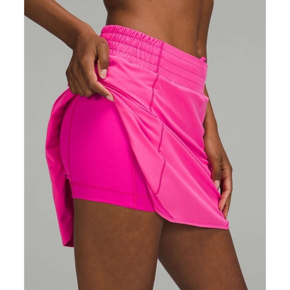 Lululemon Hotty Hot Skirt Size 4 Sonic Pink Running Athletic Tennis Skorts - Picture 2 of 11